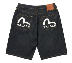 Palace x Evisu Long Denim Jean Shorts Raw