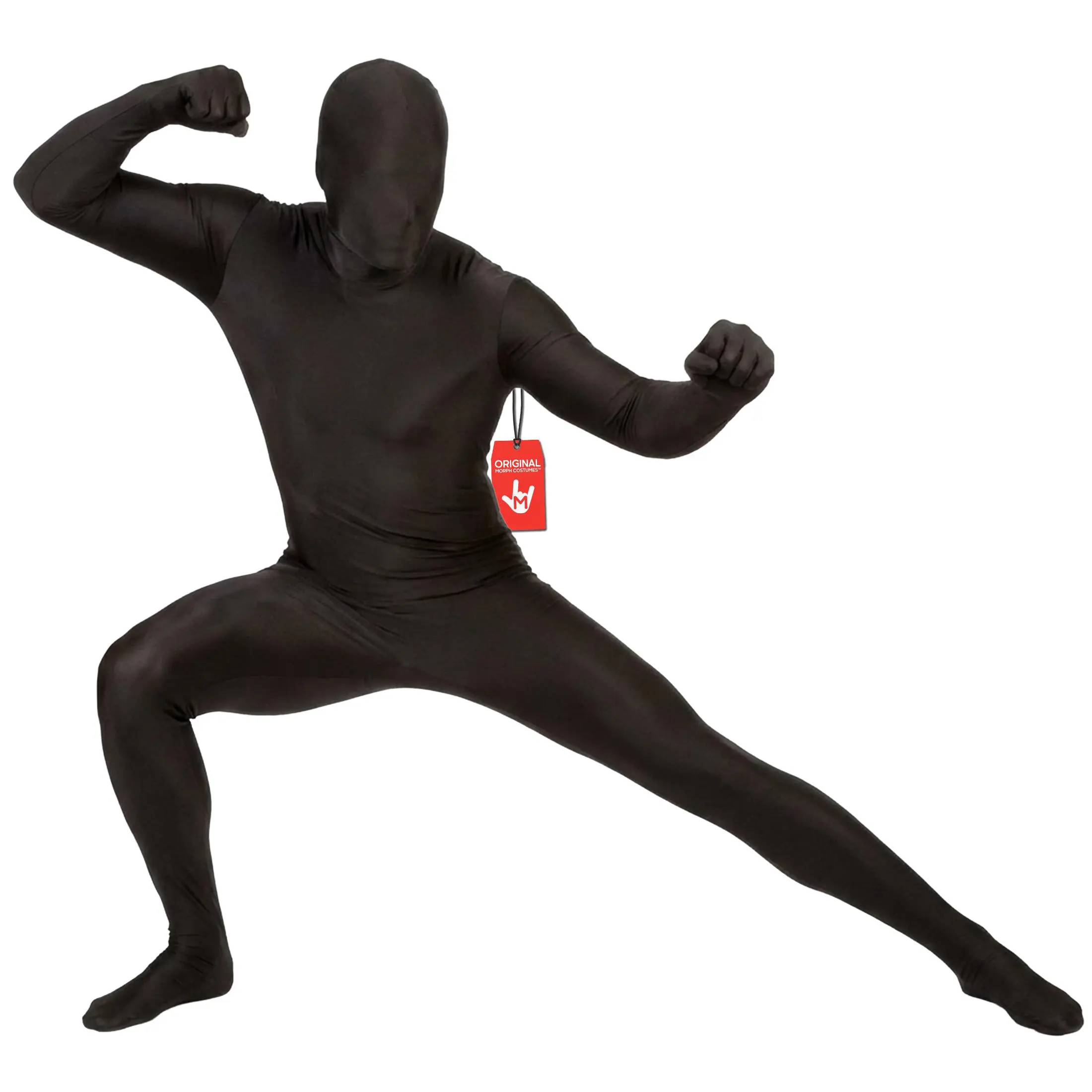 Morphsuits Men's Spandex Blend Full Body Costume - Hood Mask, Multi-Size, Hand Wash, Halloween Outfit, Halloween Costume Ideas