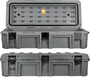 Eylar SR-110 Crossover Overland Automotive Cargo Case 110L Roto Molded Hard Case with TSA Lock Stackable Strap Mountable IPX4 Waterproof Gray