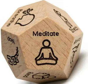 Dice Dozen 12-Sided Self-Care Dice – Wellness & Mental Health Spinner with Activities Like Journal, Meditate, Walk, Stretch, Music – Relaxing Gift for Women, Men & Teens
