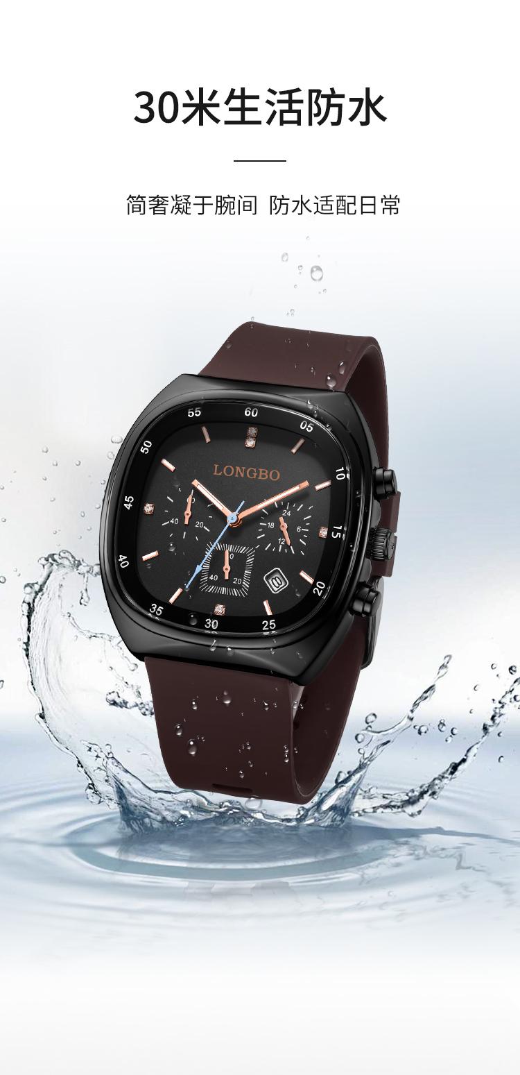 Fashionable Analog Watch, Sporty Waterproof Modern Unisex Open-Face Wristwatch - Luminous Display, Silicone Strap, Adjustable for Daily Wear, Automatic Mechanical with Necklace Bust Jewelry Set for Outdoor Use, Sporty Waterproof Watch detail 12