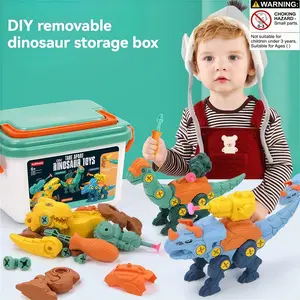 Dinosaur Storage Box Toy, 1 Box DIY Removable Imaginative Play Dinosaur Assembly Storage Box Toy with Storage Function, Creative Dinosaur Building Toy with Creativity