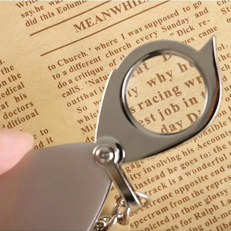 1pc/2pcs 10X Portable Folding Pocket Magnifier - Perfect for Reading & Jewelry Magnification!