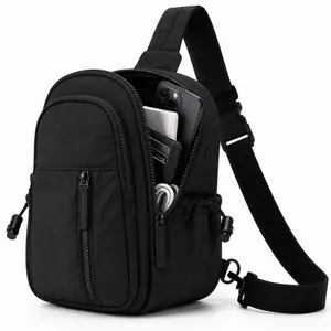 Small Sling Bag for Women, Puffer Crossbody Bag Purses Hobo Handbag Fanny Packs for Travel Hiking with Card Slots
