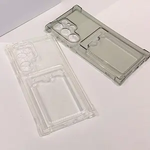 Clear Phone Case with Card Slot, Shockproof Phone Protective Cover, Phone Accessory Compatible with Samsung Galaxy A05 A05S A06 A13 4G 5G A14 5G A15 A16 A24 A25 A26 A34 A35 A36 A42 A52 A53 A54 A55 A56 S10 S20 S21 S22 S23 S24, Casing