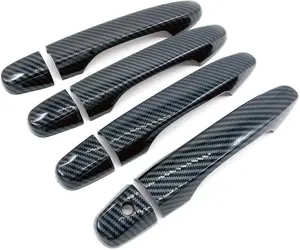 Signature Carbon Fiber Print Side Door Handle Covers OverlaysCompatible with 2012-2015 Honda Civic CR-V