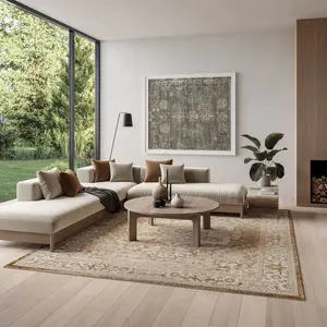 Nourison Dekor Medallion Vintage Indoor Rug, Classic Cozy Floral Multi-Tonal Area Rug for Home Living Room Bedroom Decor, Classic Area Rugs, Cozy Area Rugs
