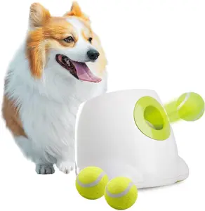 Automatic Dog tennis Ball Launcher, Interactive Fetch Toy for Small to Medium Dogs, Rechargeable Pet Thrower Machine for Indoor & Outdoor Play, 3 Pcs 2-Inch Balls Included
