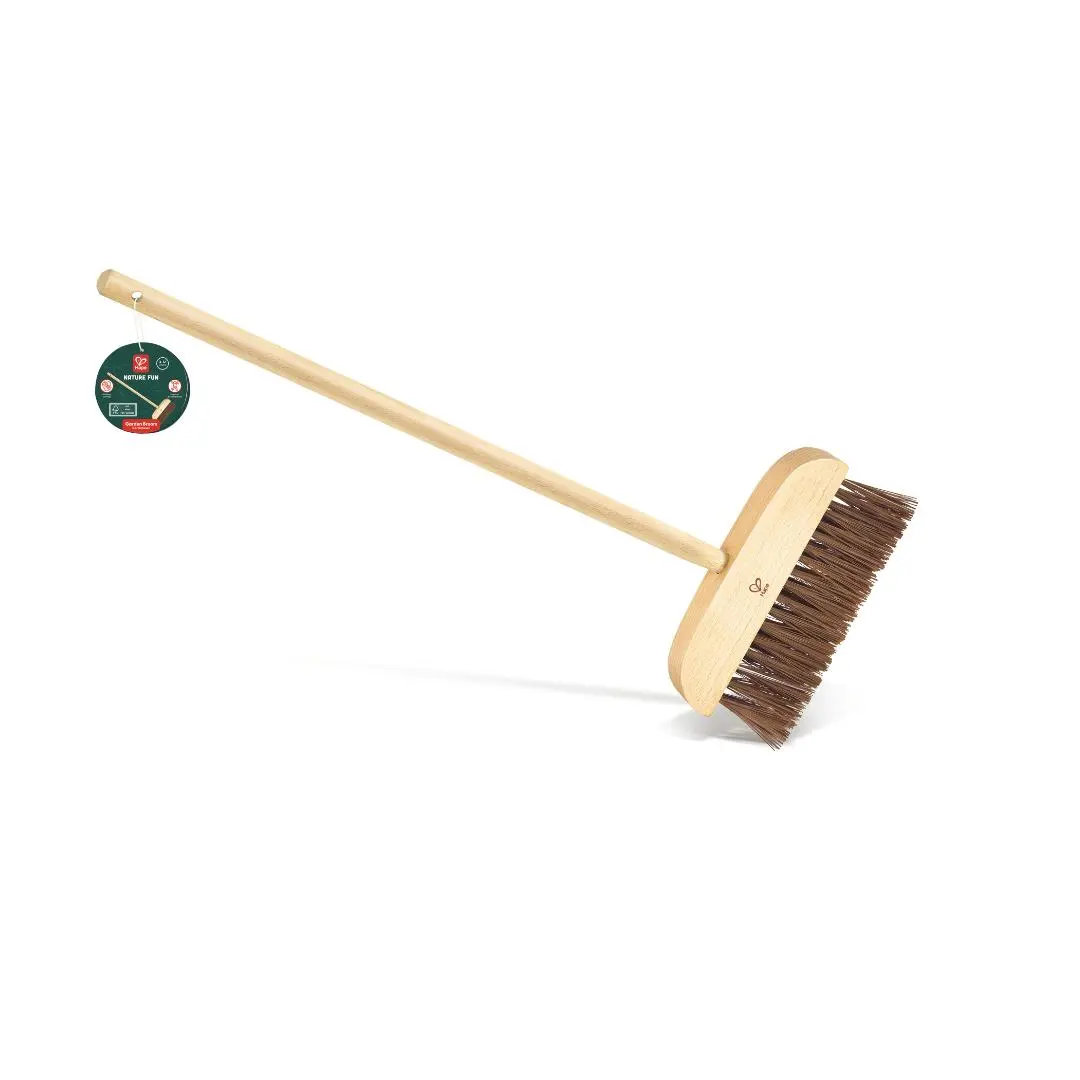 Hape Kids' Lightweight Sustainable Bamboo Play Broom - Durable Outdoor Sports Toy Cleaning Tool with Easy Hanging, Encourages Nature Love, Fosters Practical Learning for Children, Natural