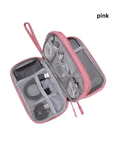 Water-Resistant Travel Organizer Bag, Dual-Layer Data Cable Storage Pouch, Multi-Purpose Charger Holder, Compact Design for Daily Use, Travel Home Organizer, Travel Organization Pouch