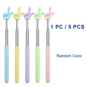 1/5pcs Random Color School Teacher Pointer, Retractable Classroom Mini Finger Pointer Tool, Teacher Supplies, Suitable for Learning and Teaching