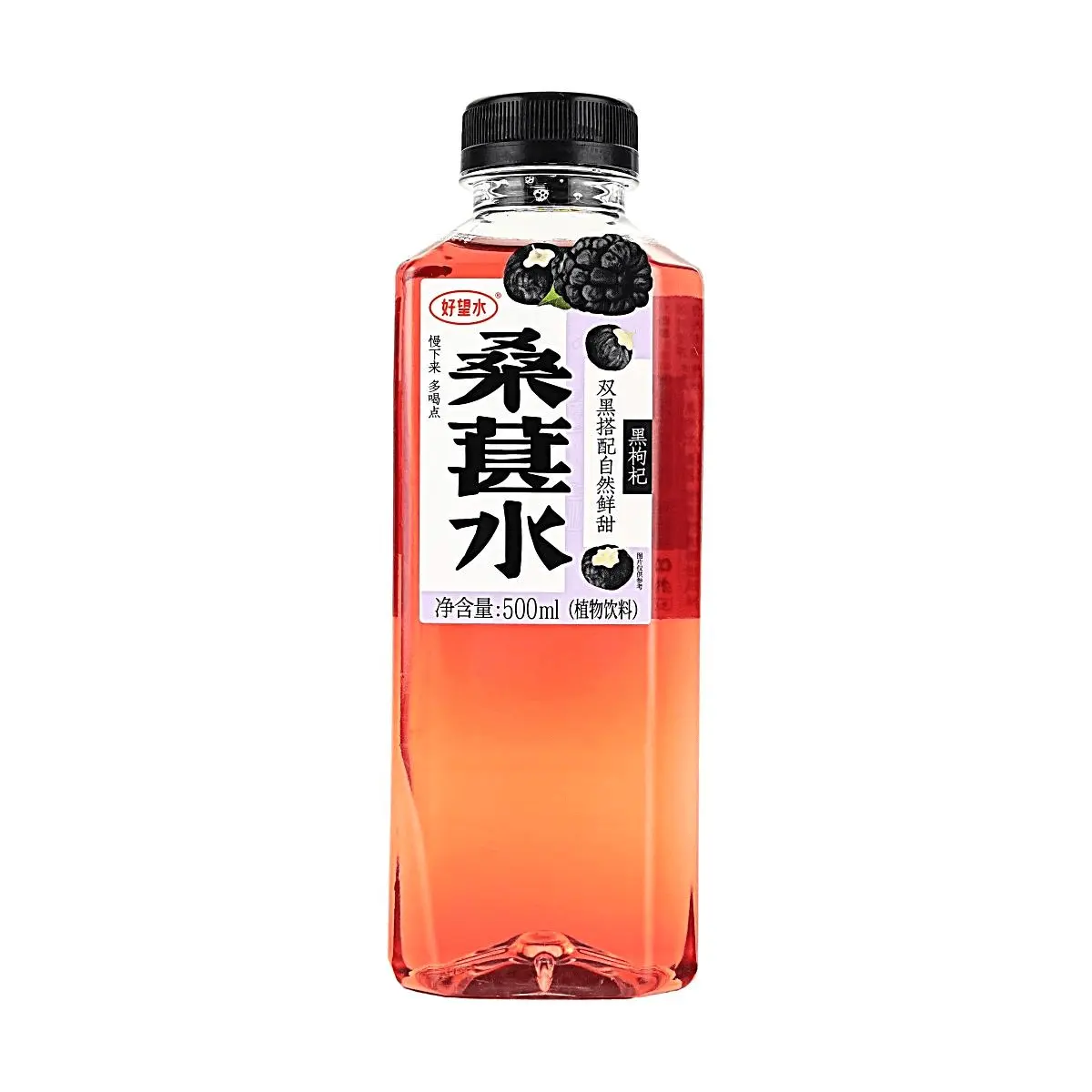HAOWANGSHUI Mulberry Water Drink 500ml - Low Sugar, Low Calorie, Healthy Plant-Based Beverage