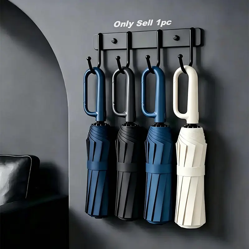 KLYOZO 42 Inch Auto Open/Close Folding Umbrella, Compact Travel Umbrella with Loop Handle for Daily Commute and Light Rain Use