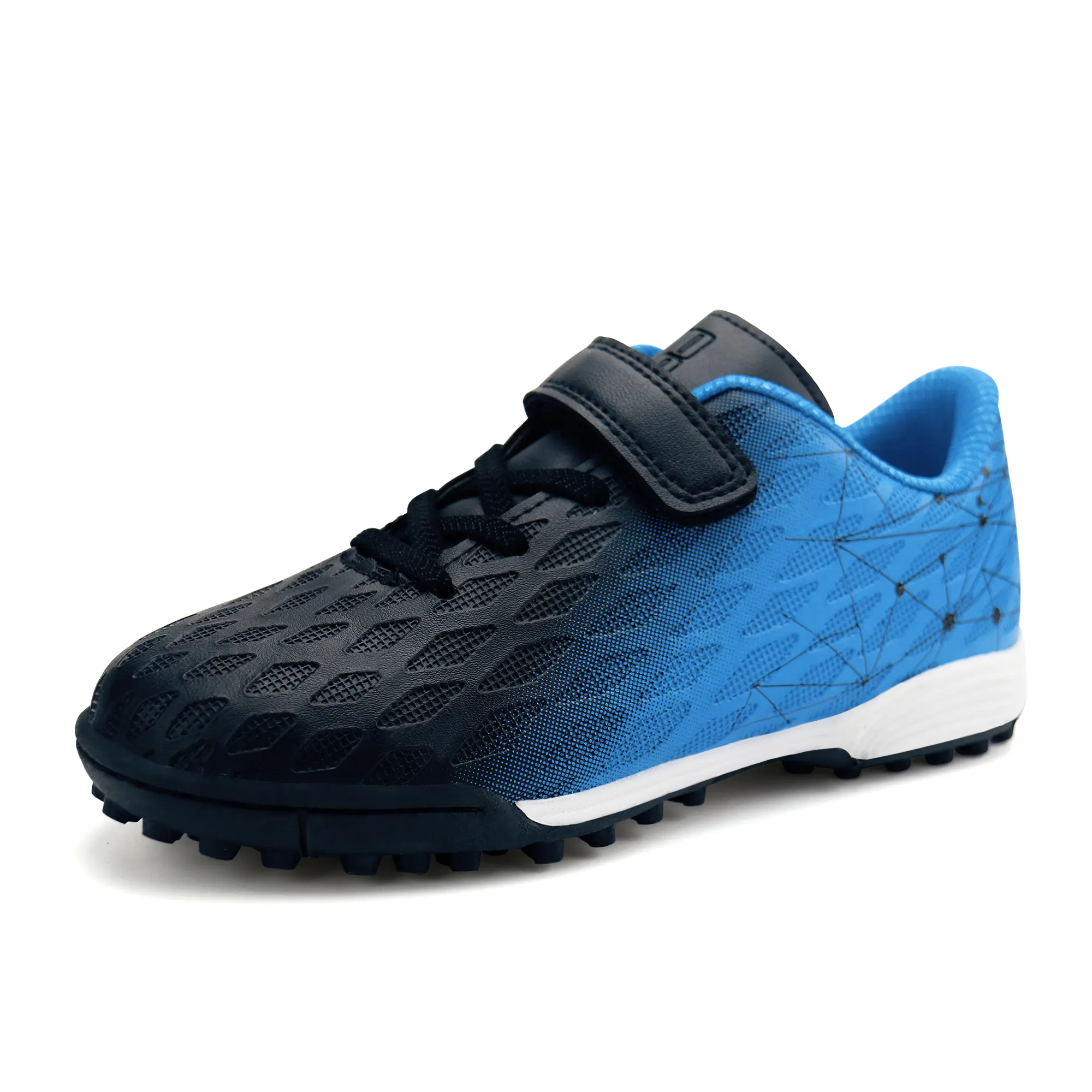 Brooman Kids Nova Indoor Soccer Shoes - Youth Football Cleats, Athletic Turf Shoes for Boys and Girls, Unisex, Turf Sole, Soccer Kids, Velcro Fasten, Little/Big Kid, Multi-Size, 10 Little Kid