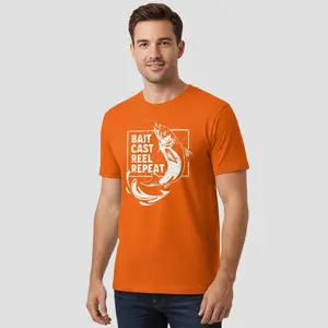 Men's Fishing Short Sleeve Graphic T-Shirt