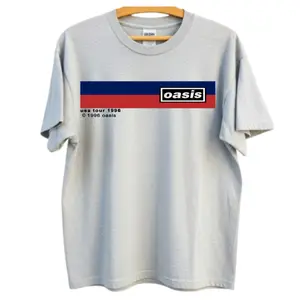 Oasis USA Tour 1996 T-Shirt, Vintage Britpop Band Graphic Tee, 90s Music Fan Apparel, Retro Rock Aesthetic Oversized Top, Unique Gift, Unisex, Cotton	