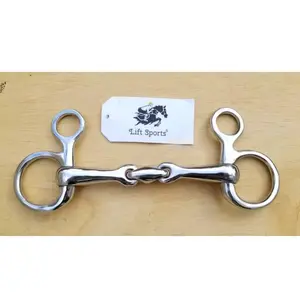 Horse Hanging Cheek Snaffle Bit Baucher Lozenge Fat with Oval Link Polish Steel