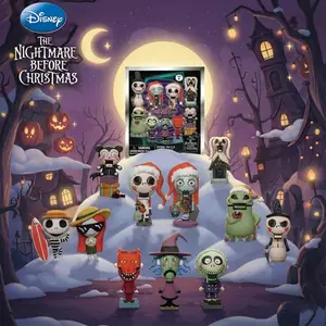 Disney The Nightmare Before Christmas Blind Bag 1PC Officially licensed PVC 3D Figurine Bag Clip Charms Blind Box Anime Figure Collector Keychain Keyring Backpack Decor Jack Skellington Sally Oogie Boogie Zero Lock Shock Barrel