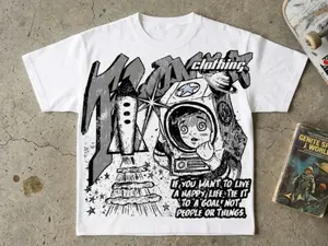 Wolf Grey 5s J's Graphic T-Shirt Cosmic Mind – White Unisex Streetwear Tee, Space Art Print Casual Top