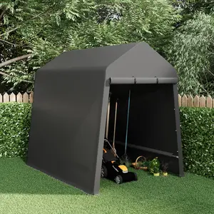 Heavy Duty Waterproof Outdoor Storage Shelter - Portable Carport Garage Tent with Roll-Up Door, UV & Snow Resistant for Motorcycle, Bike & Garden Tools