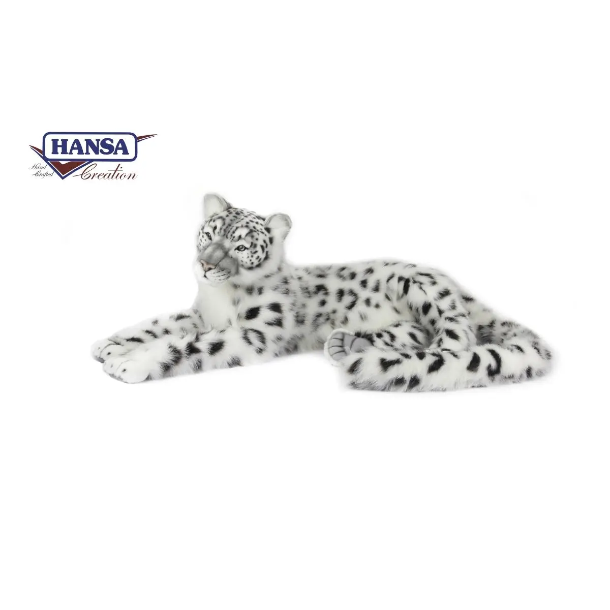 212 MAIN Hansa Laying Leopard Plush Toy - 41.4 in. Large, Realistic Look, Huggable Stuffed Animal, Cat Toy Gift for Cats