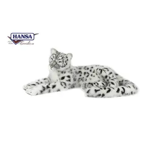 Hansa  Snow Leopard Laying Plush Toy - 41.4 in.