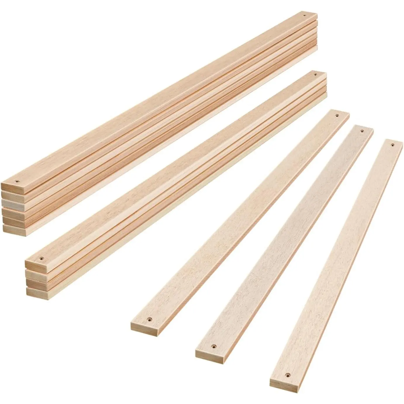 NEKODO 0.7-Inch Bed Slats for twin&full, Replacement Support Wooden Slats, Easy Assembly,Fits Most Beds, 0.7"T x 2.1"W x 38.7"L (13 Pieces), Nature