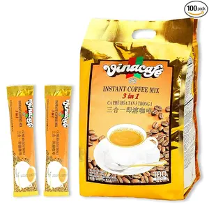 Vinacafe Premium 3in1 Instant Coffee Mix  Single Serves 100 Sticks x 1 Pack