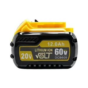 12000mAh/12Ah 20V/60V MAX Replacement for DeWaltDCB606 DCB609 DCB612 Batteries Compatible withDeWalt 20V/60V Variable Voltage Battery, Chargers andPower Tools 2Pack Lithium High Capacity
