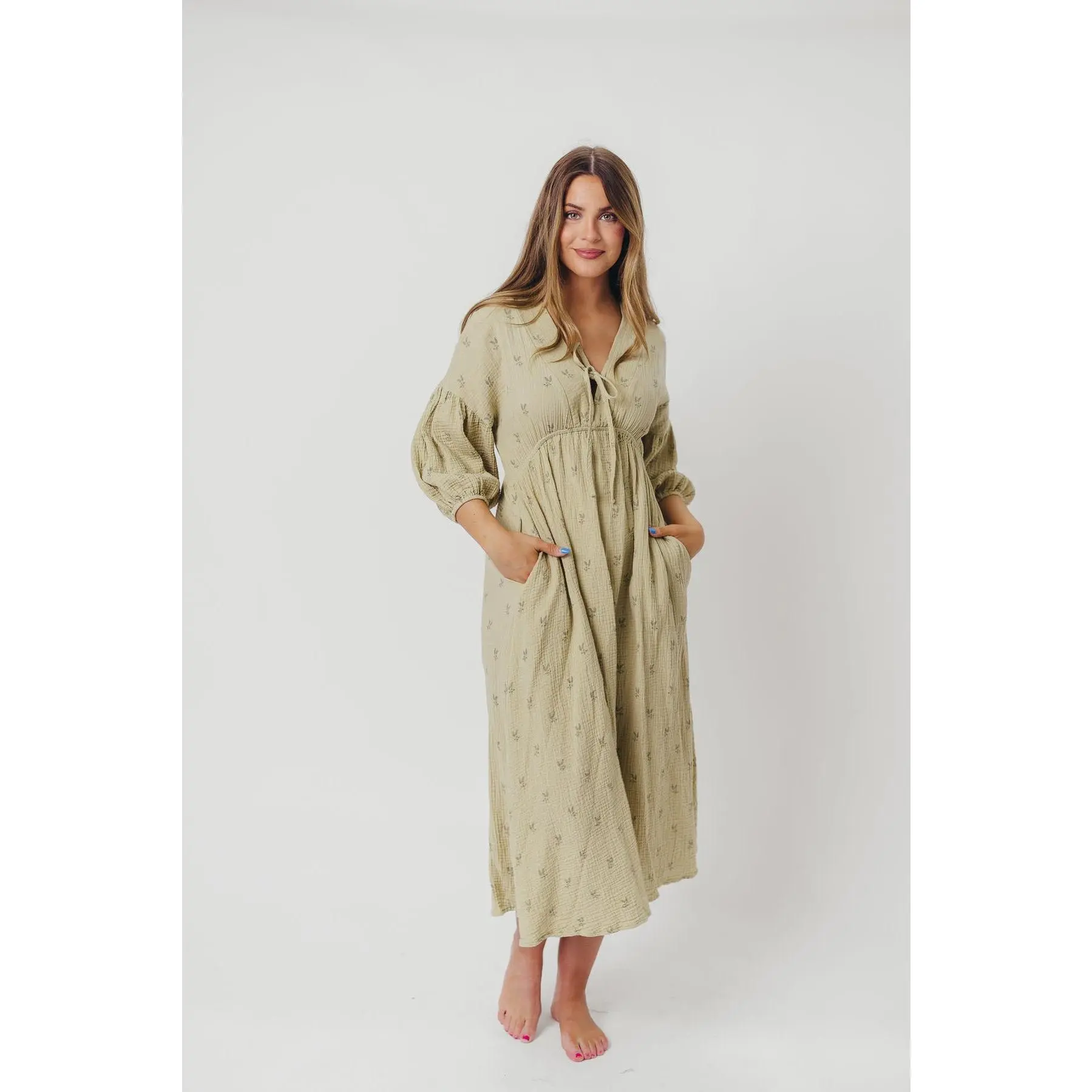 knee length dresses for ladies Perfect Bouquet Midi Dress (S-3XL)