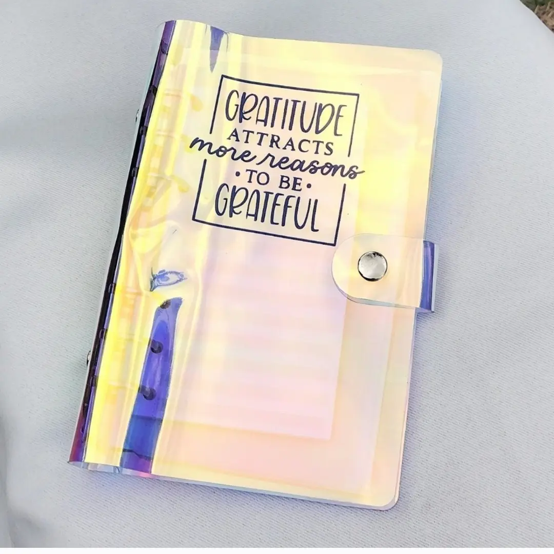Grateful Translucent Clear Beauty Binder Journal