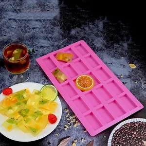 1pc 20 cavity Chocolate Bars Silicone Molds, Rectangles Candy Bars Mold, Making Protein Bars, Caramels, Granola Bars, Ice Cube, Dessert, Soap, Energy Bar and Praline
