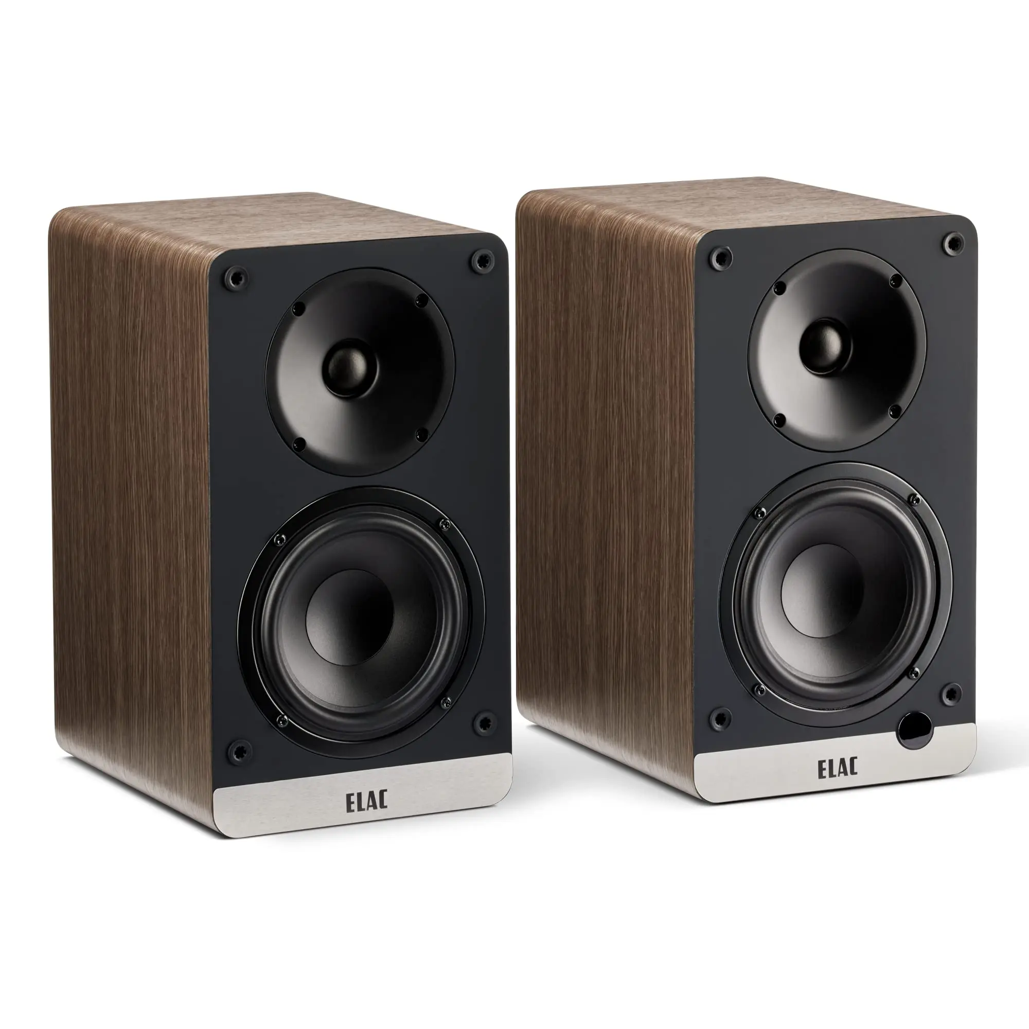 ELAC Debut ConneX Powered Bookshelf Speakers, Audio Devices with HDMI ARC, Bluetooth, Amplifier, Subwoofer & Remote Control (Walnut), Hdmi Cable