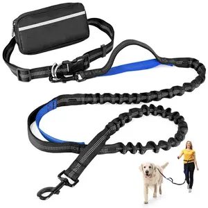 Pet Sports Collar Leash with Waist Pack, 1 Set Dog Harnesses with Reflective Straps, Tactical Safety Dog Harness for Medium Large Dogs, Outdoor Running Accessories for Dogs and Cats