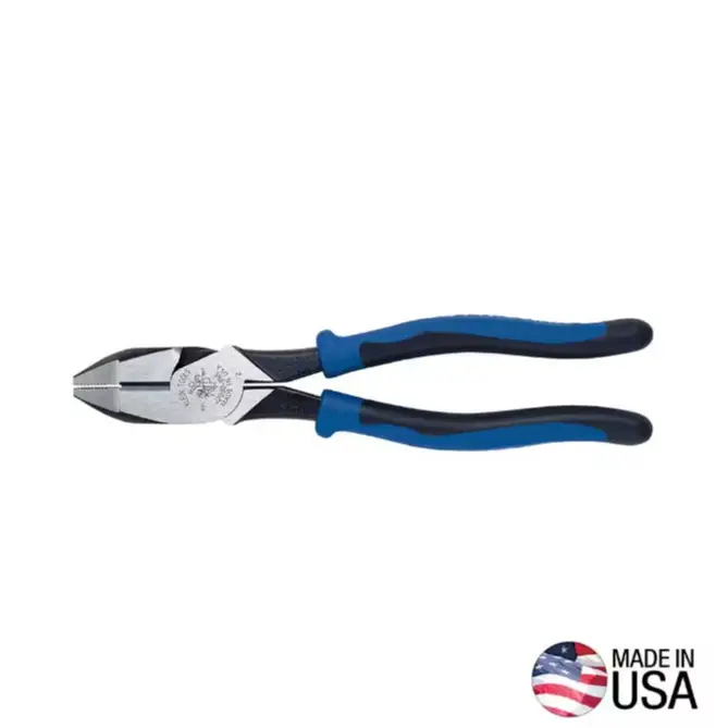MADE IN THE USA. Klein Tools J2000-9NE Lineman's Side Cutting Pliers 9" Journeyman Handle
