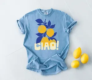 Comfort Colors Ciao Italian Lemons T-Shirt, Vintage Lemon Graphic Tee, Italian Inspired Summer Shirt, Citrus Lover Unisex Top