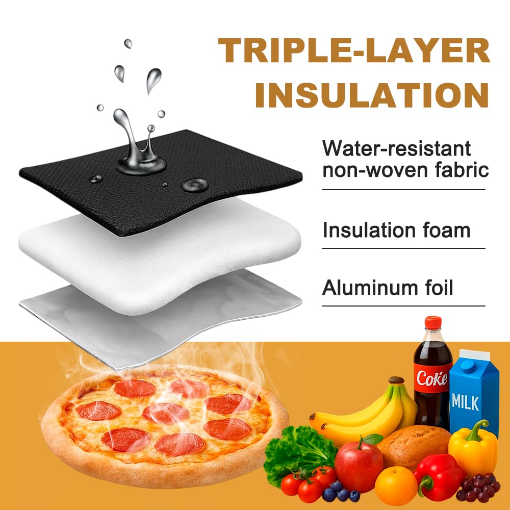 Insulated Food Delivery Bag – Commercial Large Capacity Hot & Cold Tote, XXXL Pizza Warmer Cooler for Doordash, Catering & Party Supplies Insulated Food Delivery Bag – Commercial Large Capacity Hot & Cold Tote, XXXL Pizza Warmer Cooler for Doordash, Catering & Party Supplies