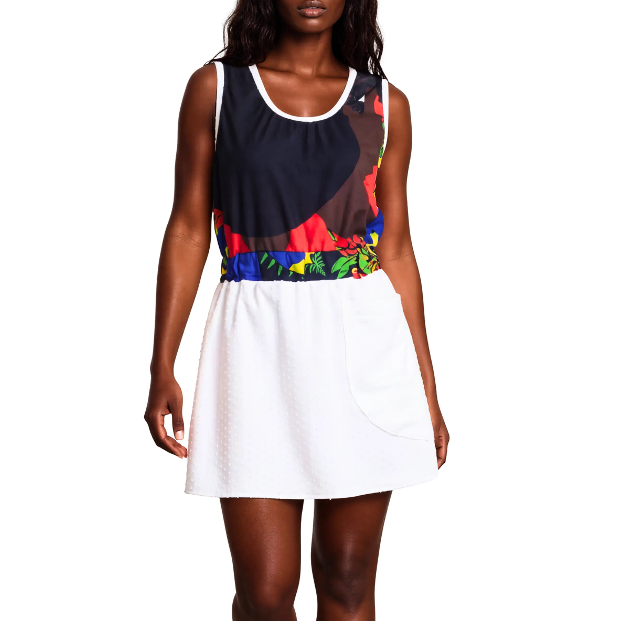 Simone Illustrated Upcycled Tank Dress