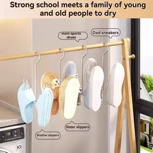 4pcs Stainless Steel Shoe Rack, Home Use Small Clothes Hanger, Balcony Storage Organizer, Compact Shoe Holder, Durable and Space-Saving