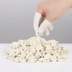 Latex Finger Covers, One-Use Medium Size Finger Gloves, Tip and Finger Protection, Latex Thumb Protector for Fingertips