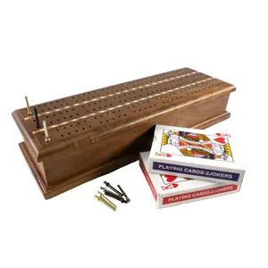 Cribbage - Inlaid Cribbage Box with Cards