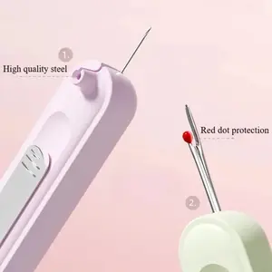 2-In-1 Hand Sewing Needle Threader & Seam Ripper, Easy Threading & Stitch Removal Tool, Durable Sewing Accessory for Seniors, Versatile Tool