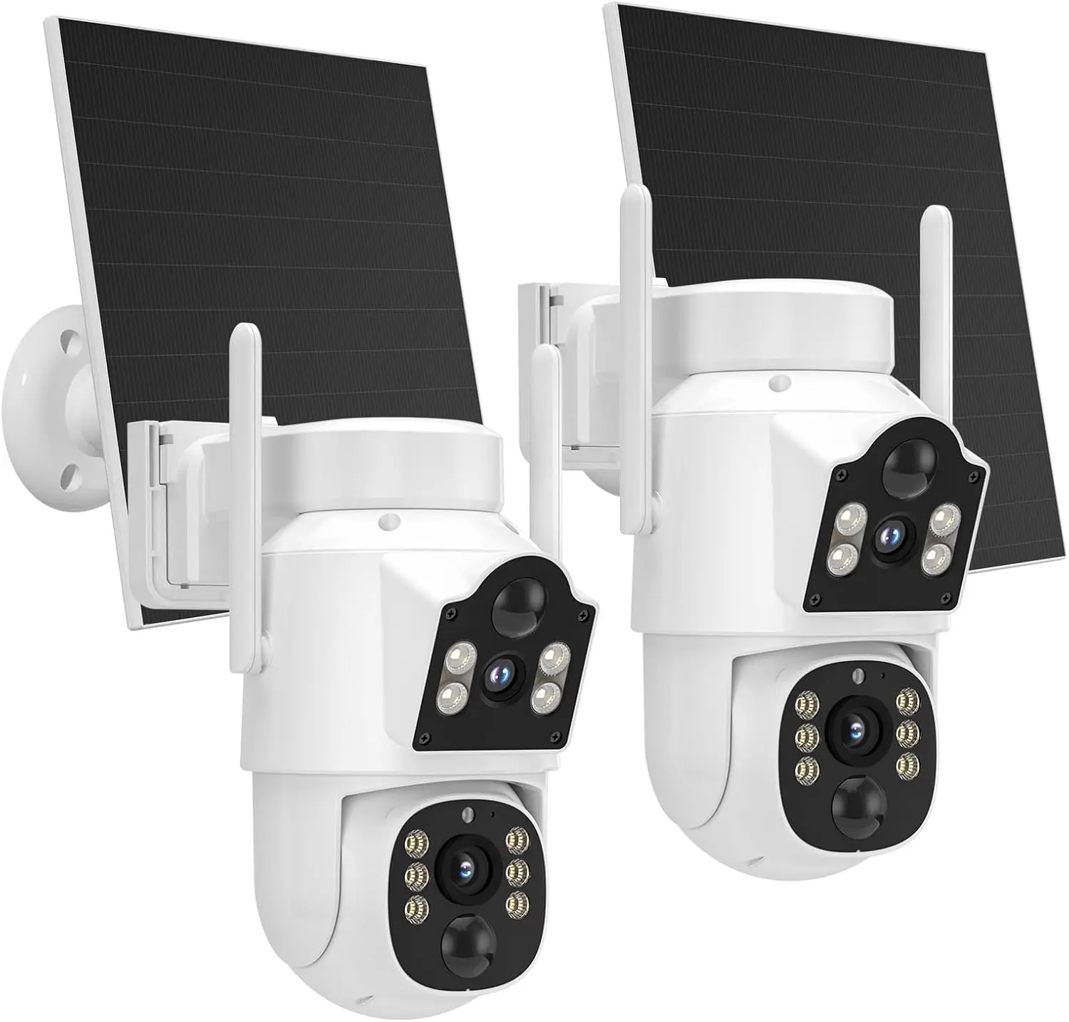 Solar Camera Outdoor, 4MP Dual Lens, Wireless Home Security Camera Family Safety Easy Installation smart digital Yard Outside Outdoors Black Friday Present Gift Cameras house gate