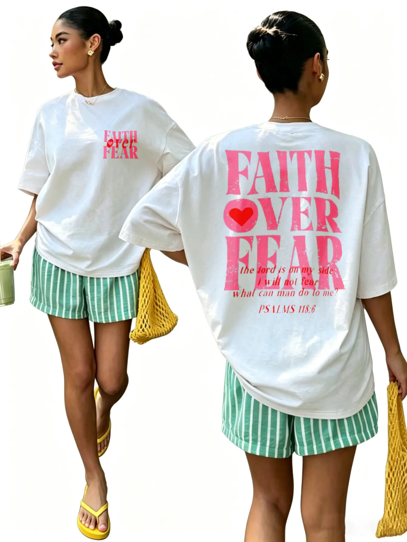 Women's Gildan G5000 100% Cotton Chic Loose T-Shirt - Breathable Fabric, Light Pastel, Seamless, Aesthetic Double-Sided Printed Short-Sleeve Crew Neck Oversized Soft Vintage Streetwear Summer Top