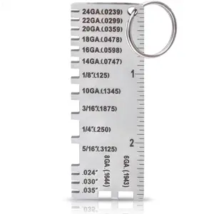 Wire/Metal Sheet Thickness Gauge 229895 Welding Gage Plated Size Inspection Tool [NOT Cheap Stamping Version]