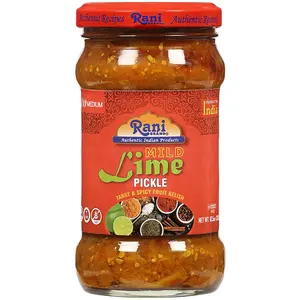 Rani Lime Pickle Mild (Achar, Spicy Indian Relish) 10.5oz (300g) ~ Glass Jar, All Natural | Vegan | Gluten Friendly | NON-GMO | Kosher | No Colors