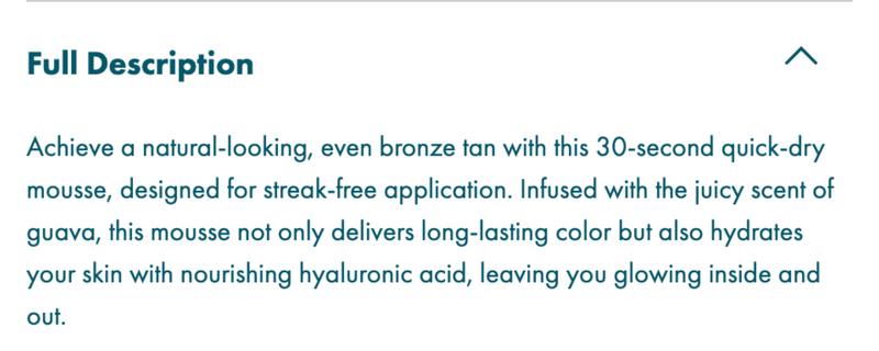 Gradual Self-Tanning Mousse