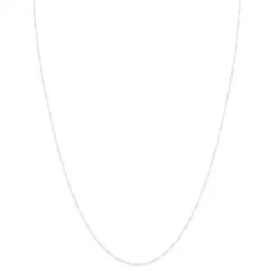 10k White Gold 1-millimeter Singapore Chain (18-inch)