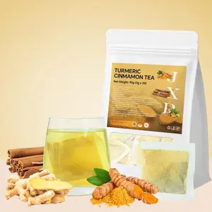 Turmeric Ginger Cinnamon Tea Bags, Premium turmeric ginger cinnamon tea bags organic, Turmeric Ginger Herbal Tea. 100% Natural & No Additives No Sugar, No Caffeine, No Gluten, Vegan