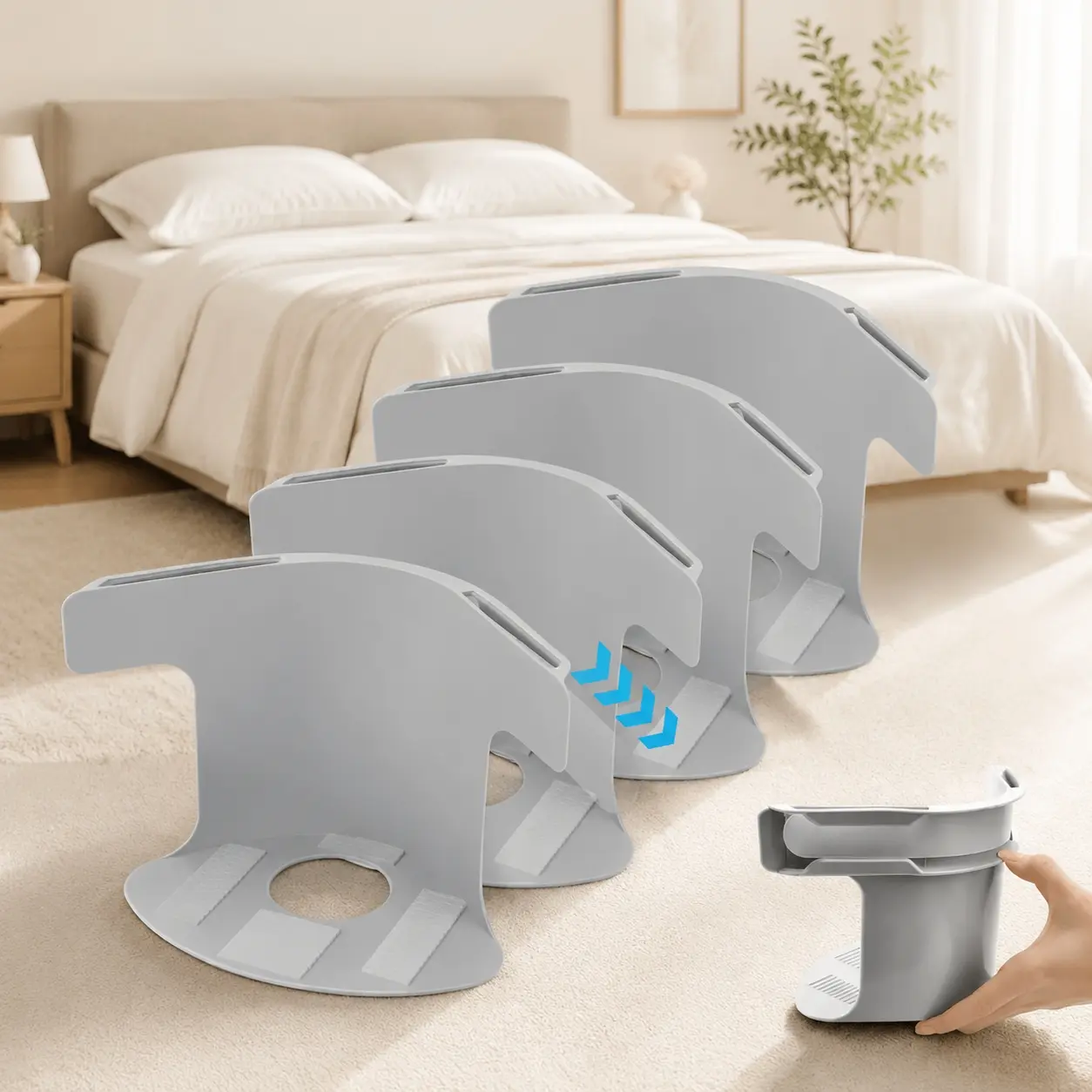 4-Pack Heavy Duty Bed Sheet Clips, Locking Mattress Corner Holders, Anti-Slip Bedding Fasteners with Easy Installation, Invisible Durable Bedding Accessories, Home Essential Gift for Boyfriend